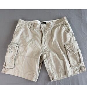 Polo Ralph Lauren Cargo Shorts 42 Mens Khaki 10in Inseam Outdoor Heavy Vintage‎